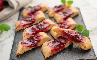 Småkakor med plommonmarmelad, perfekta till fikat. Ett enkelt plommonmarmelad recept att prova.
